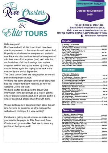 Travel Club  Quarter 4, 2025